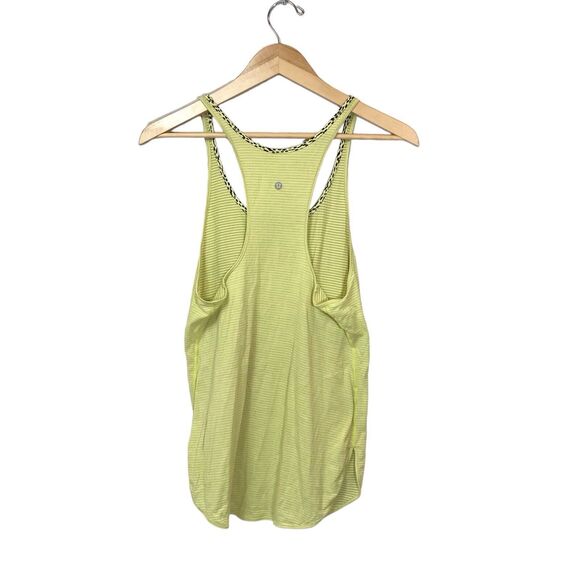 Lululemon What the Sport Singlet Tanks - size 4 - Heathered Clarity Yellow - Picture 4 of 8
